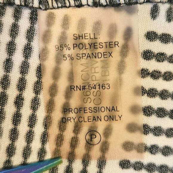 Calvin Klein Women's Geometric Sleeveless Blouse Black White Size Large - Picture 5 of 7